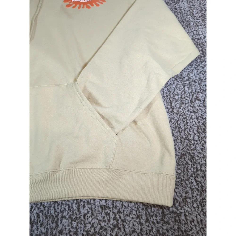 Nickelodeon Rugrats/Hey Arnold/Ren & Stimpy/Rocket Power White Hoodie, Men's 2XL